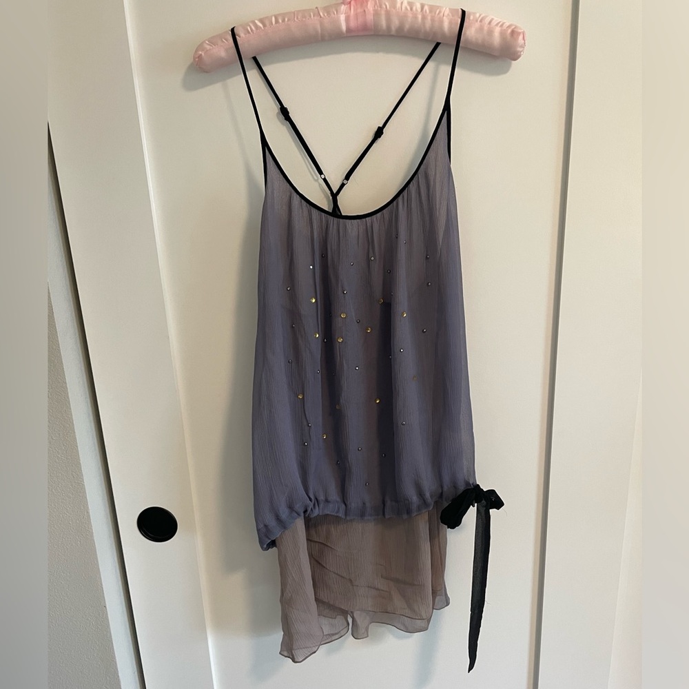 trinity sillk sheer layered top